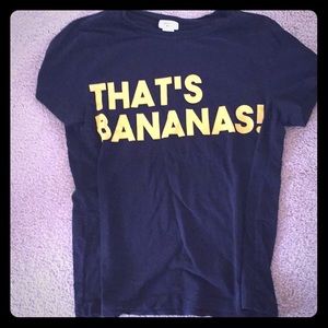 black “that’s bananas!” pajama shirt